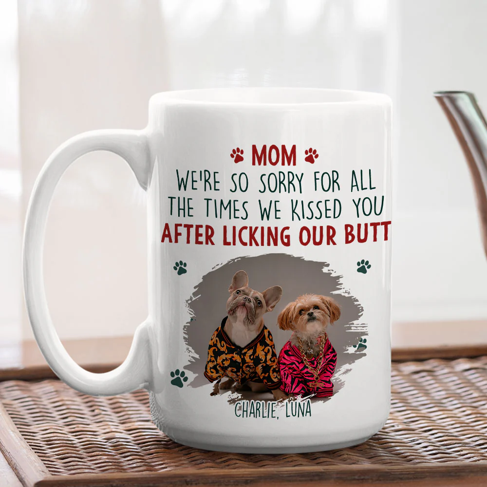 Sorry Mom Dad Photo - Personalized Custom Coffee Mug - Image 4