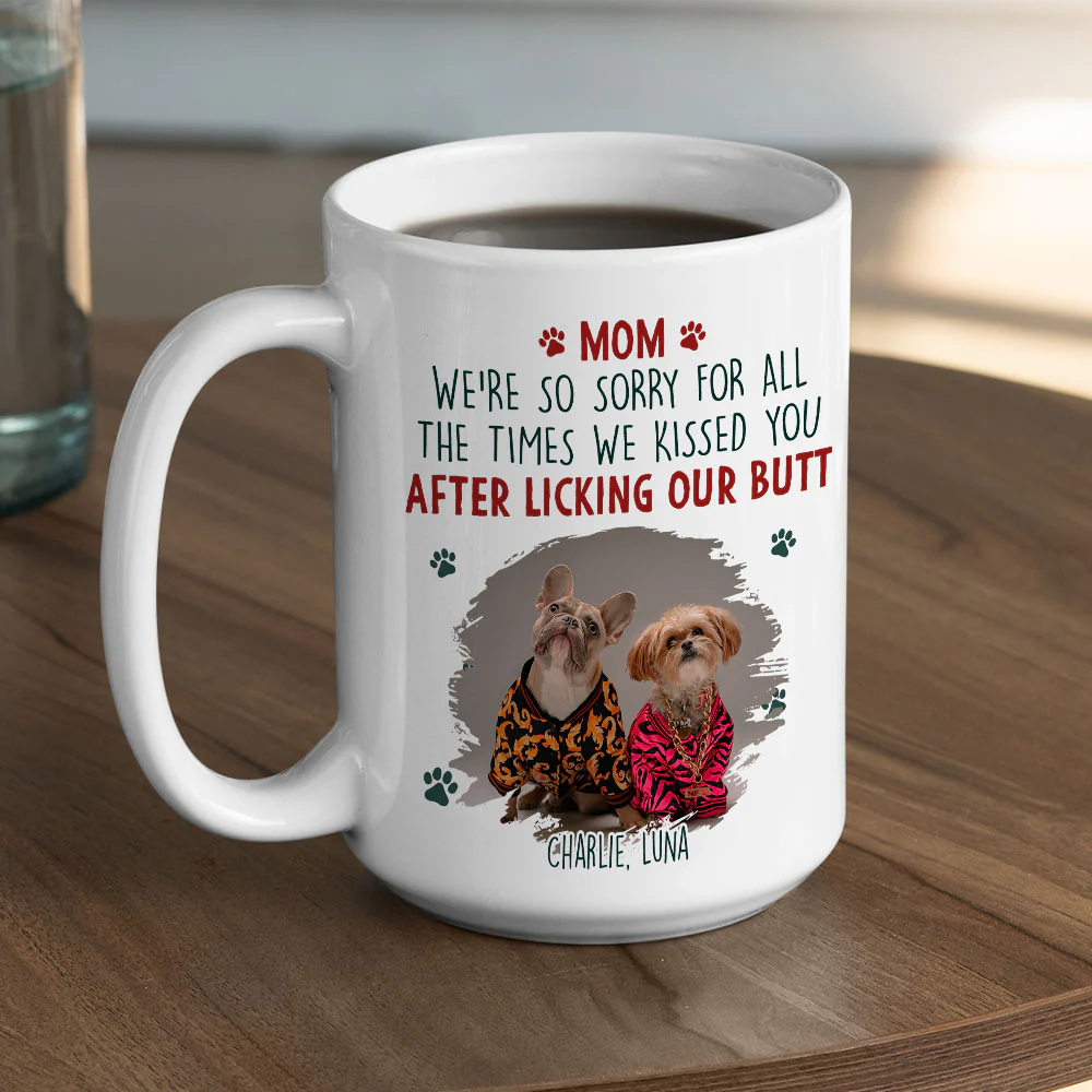 Sorry Mom Dad Photo - Personalized Custom Coffee Mug - Image 5