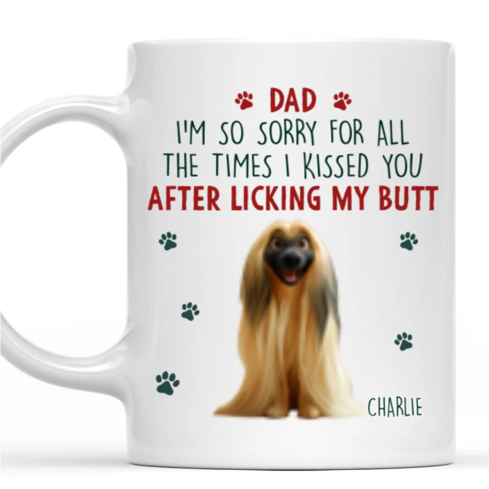 Sorry Pet Mom Dad Cartoon - Personalized Custom Coffee Mug - Image 7