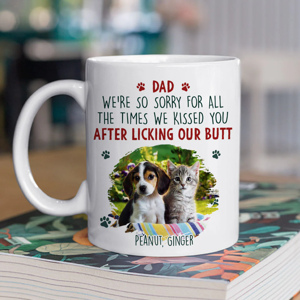 Sorry Pet Mom Dad Cartoon Photo - Personalized Custom Coffee Mug - Image 2