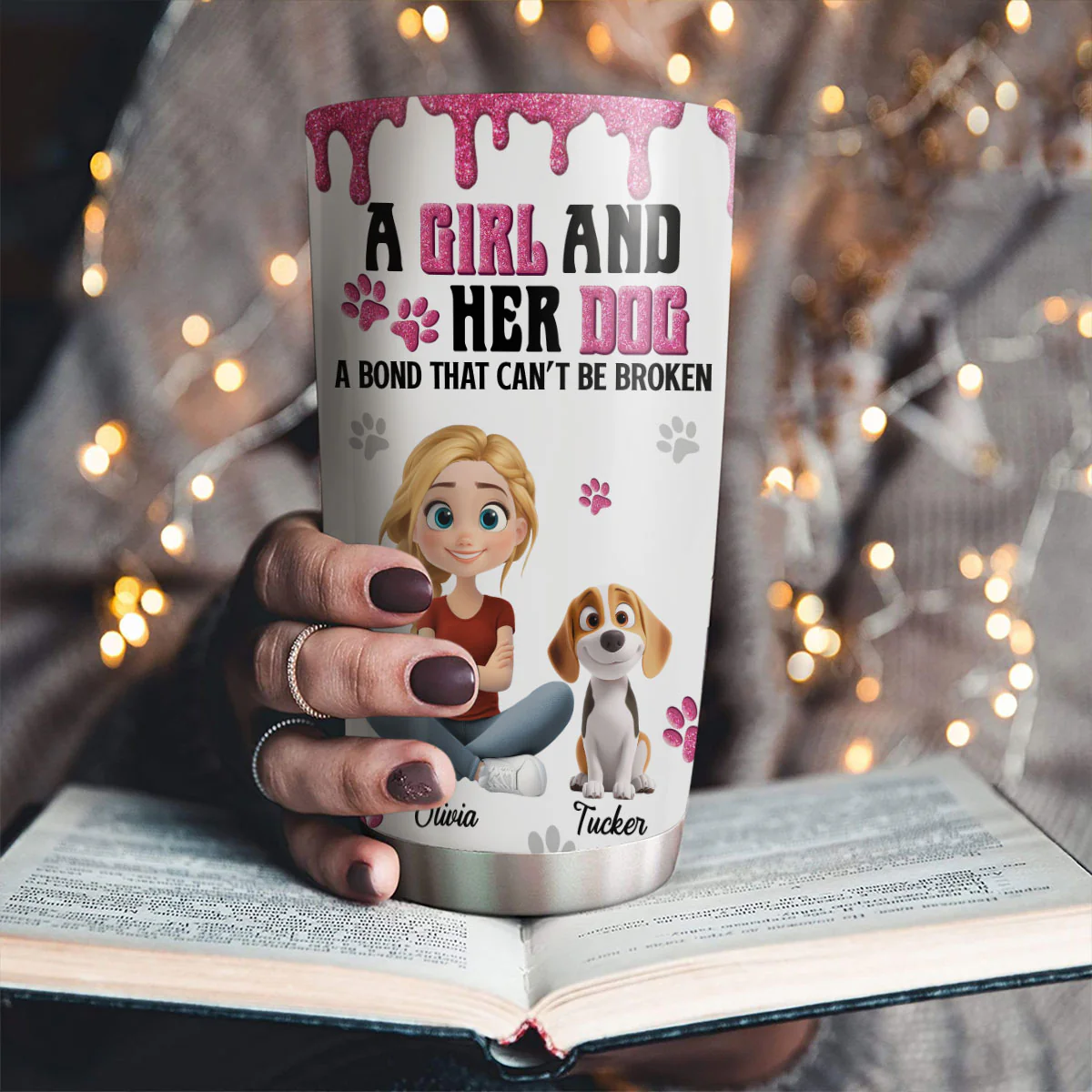 Sparkle And Cheer - Personalized Custom 3D Effect Tumbler - Image 2