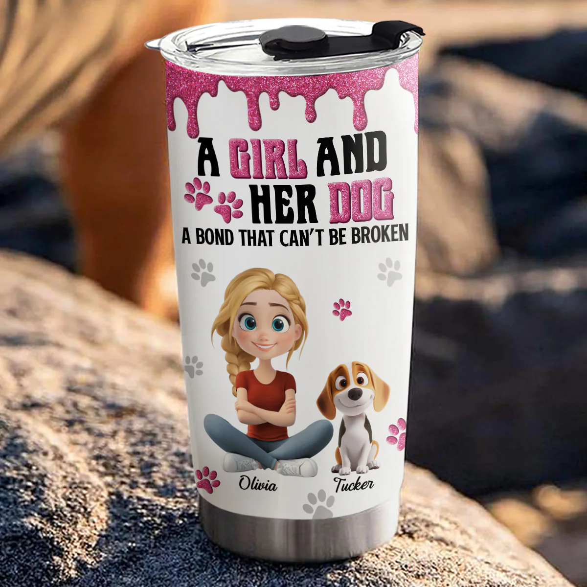 Sparkle And Cheer - Personalized Custom 3D Effect Tumbler - Image 3