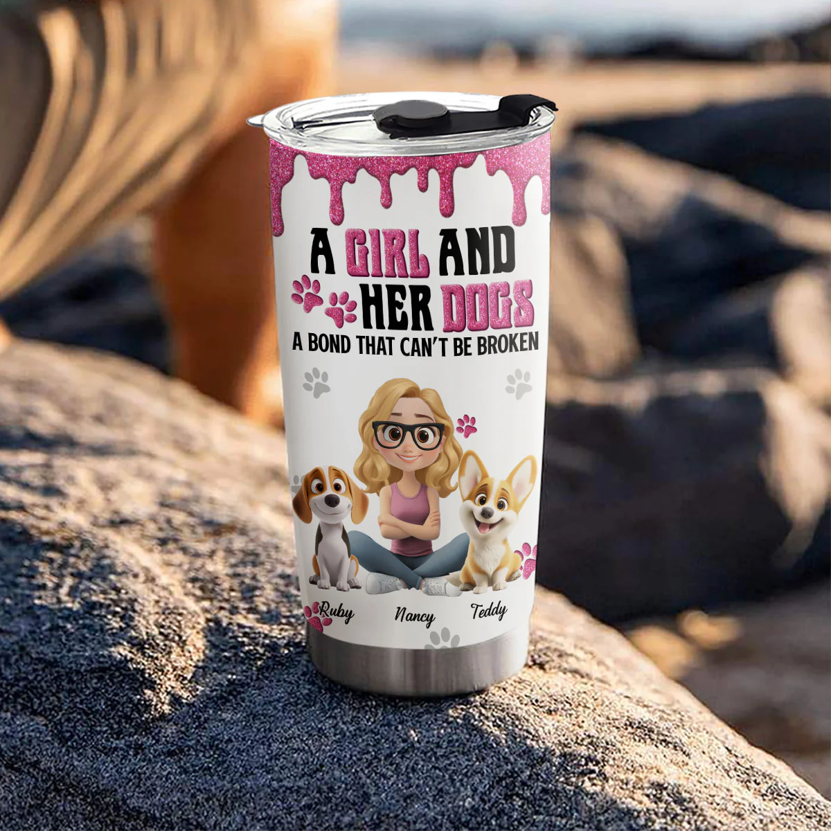 Sparkle And Cheer - Personalized Custom 3D Effect Tumbler - Image 4