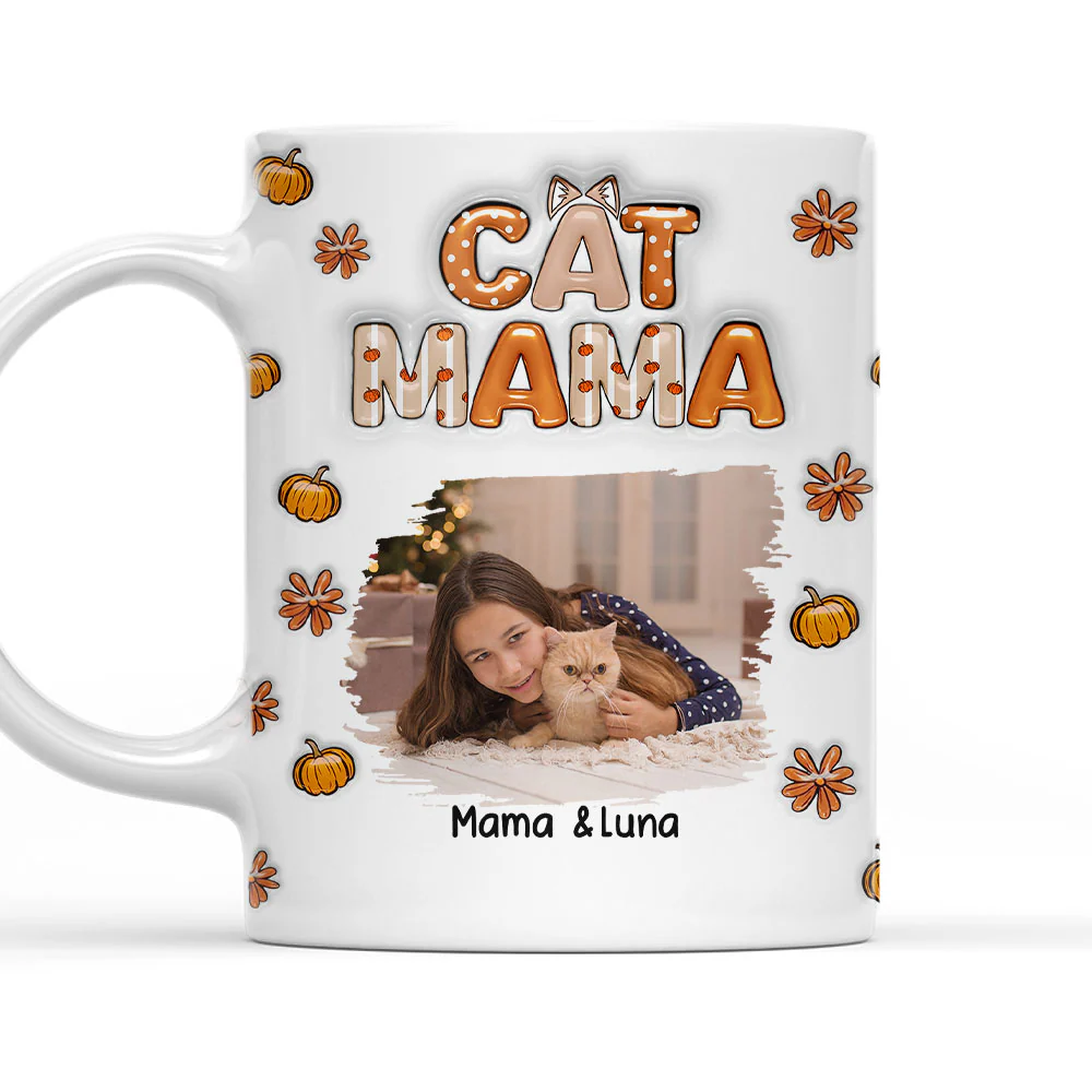 Spicy Cinnamon Cat Photo Ver - Personalized Custom 3D Inflated Effect Mug