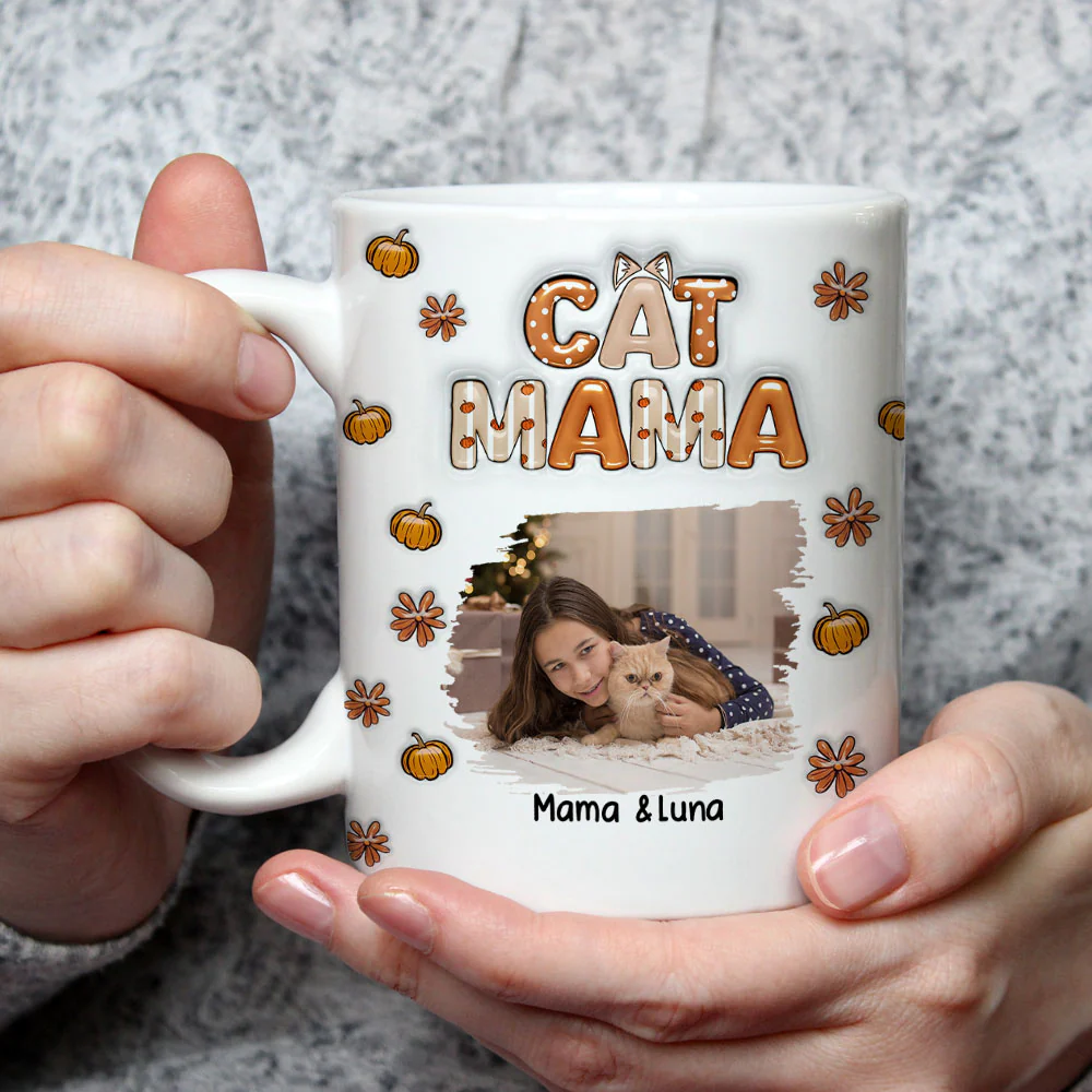 Spicy Cinnamon Cat Photo Ver - Personalized Custom 3D Inflated Effect Mug - Image 2