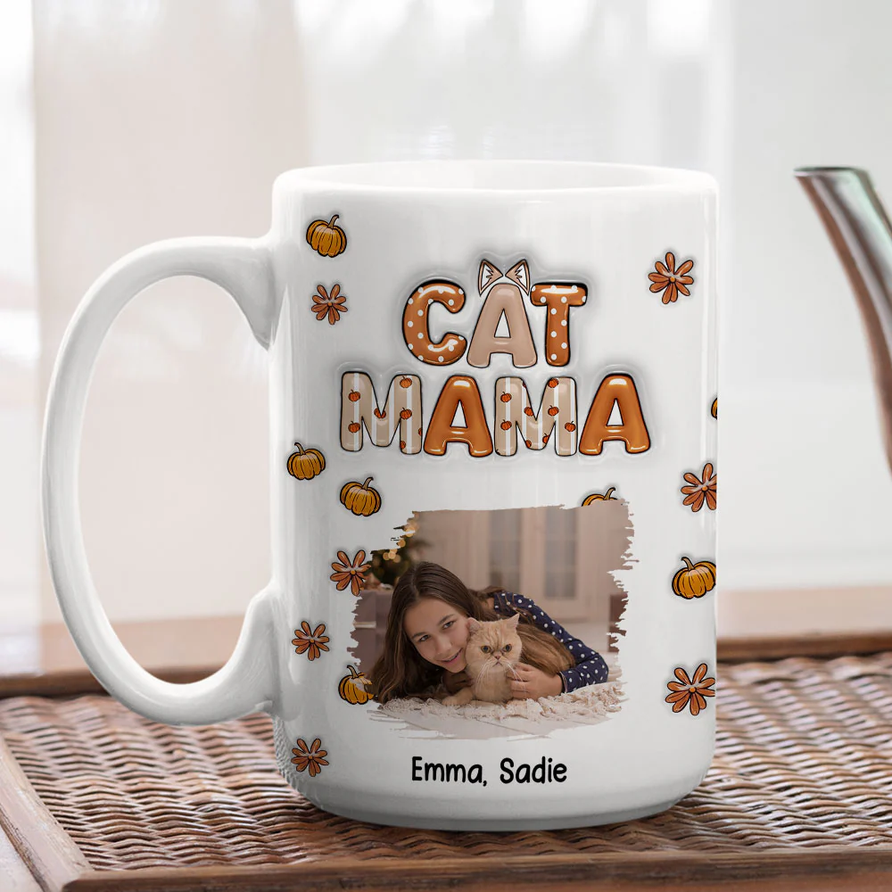 Spicy Cinnamon Cat Photo Ver - Personalized Custom 3D Inflated Effect Mug - Image 4