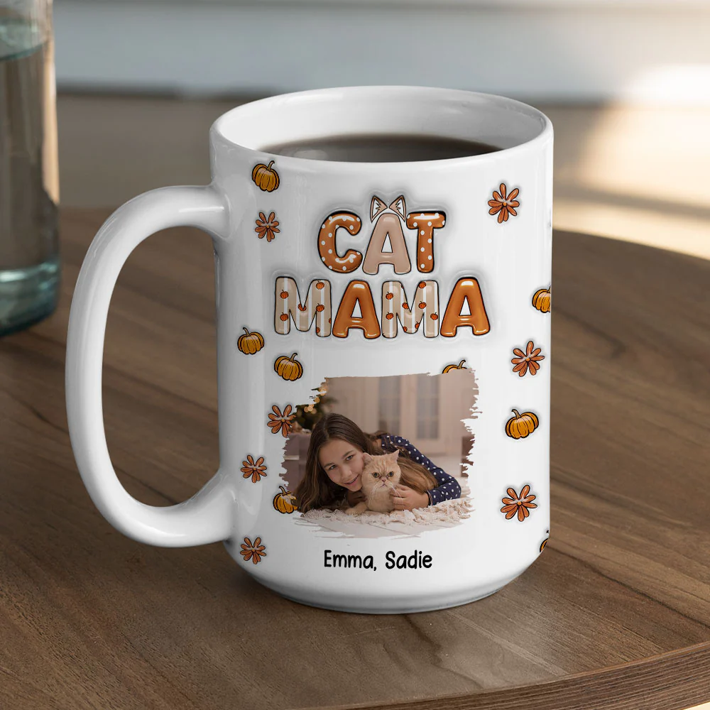 Spicy Cinnamon Cat Photo Ver - Personalized Custom 3D Inflated Effect Mug - Image 5