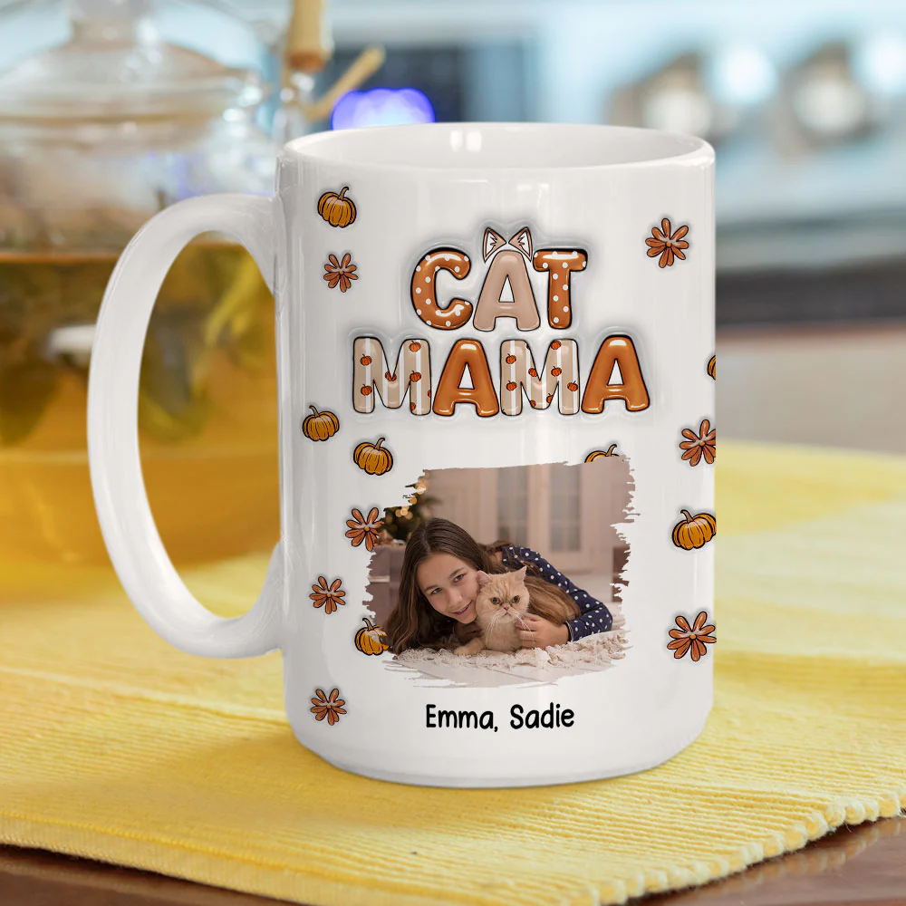 Spicy Cinnamon Cat Photo Ver - Personalized Custom 3D Inflated Effect Mug - Image 6