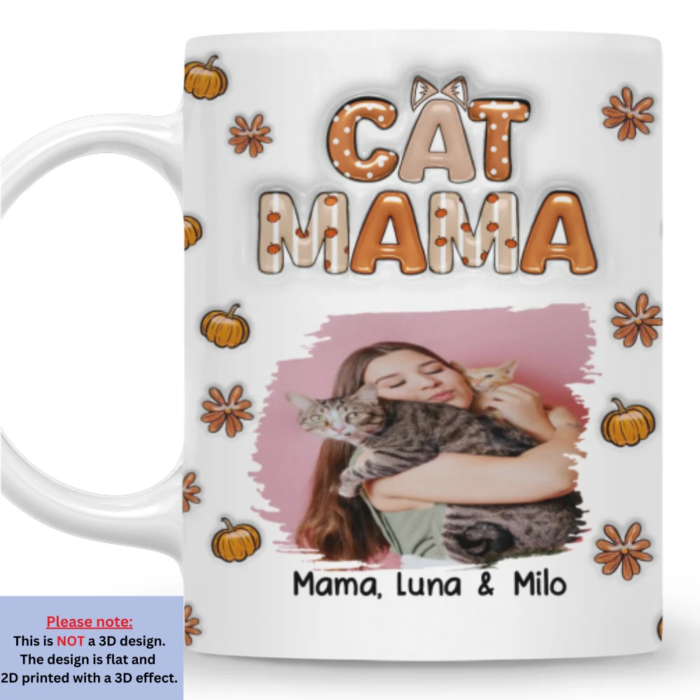 Spicy Cinnamon Cat Photo Ver - Personalized Custom 3D Inflated Effect Mug - Image 8