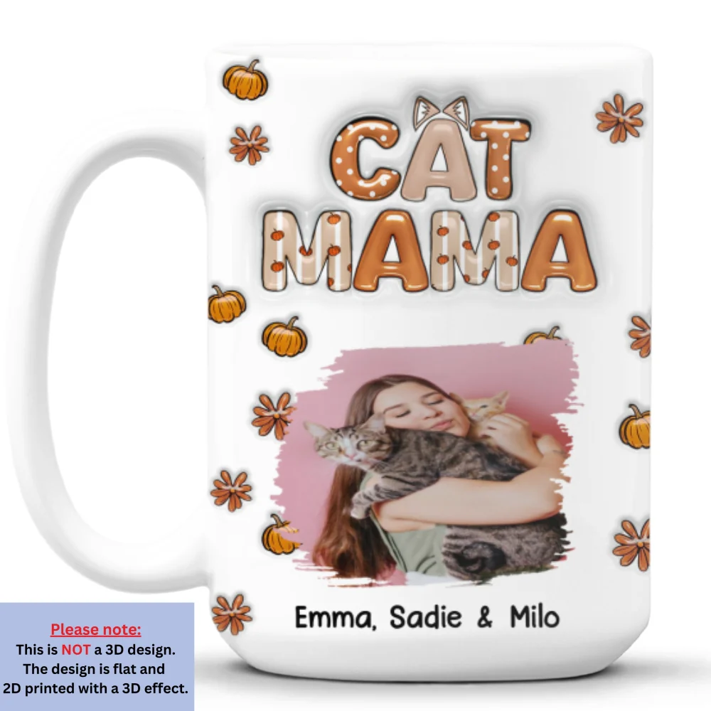 Spicy Cinnamon Cat Photo Ver - Personalized Custom 3D Inflated Effect Mug - Image 9