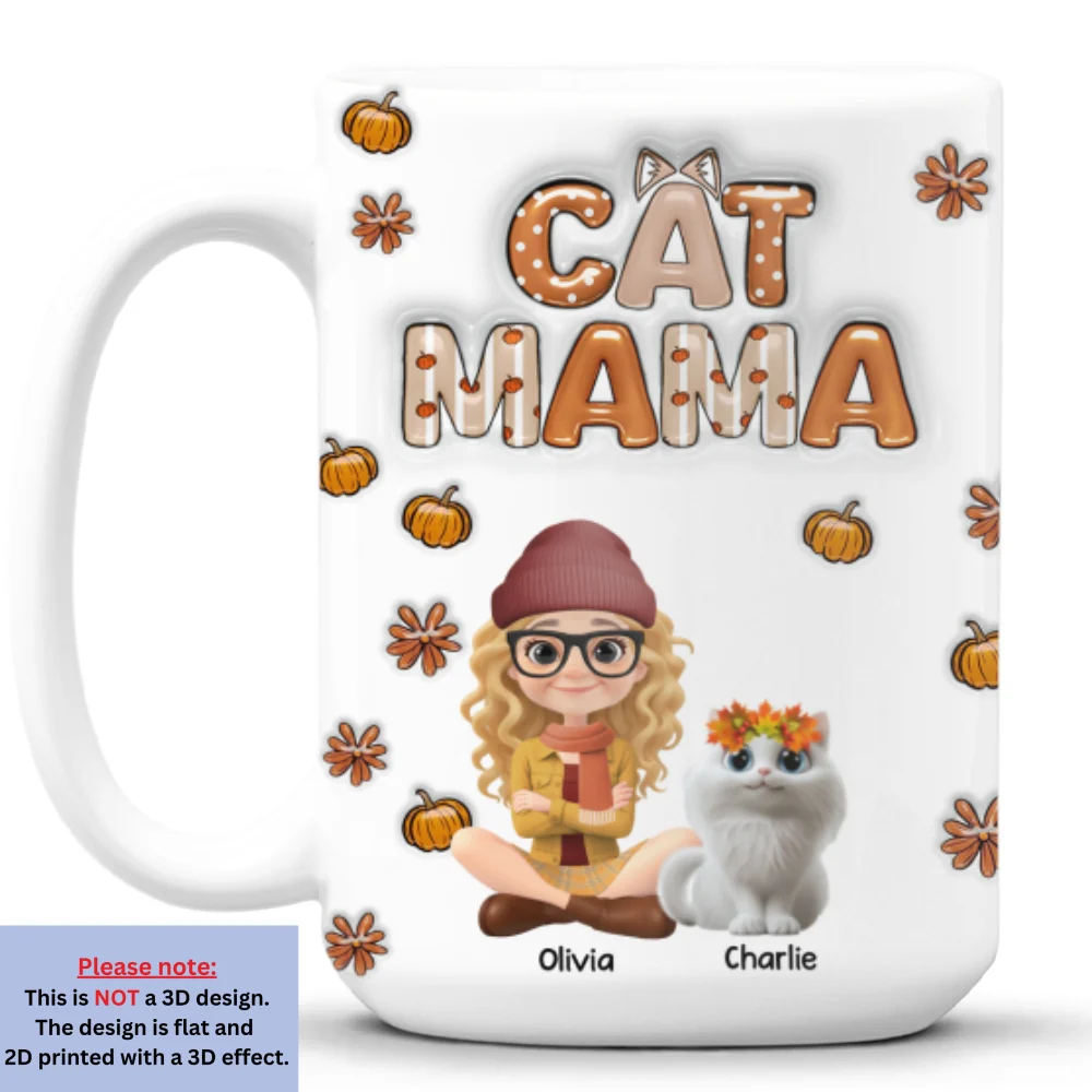 Spicy Cinnamon Cat Ver - Personalized Custom 3D Inflated Effect Mug - Image 10