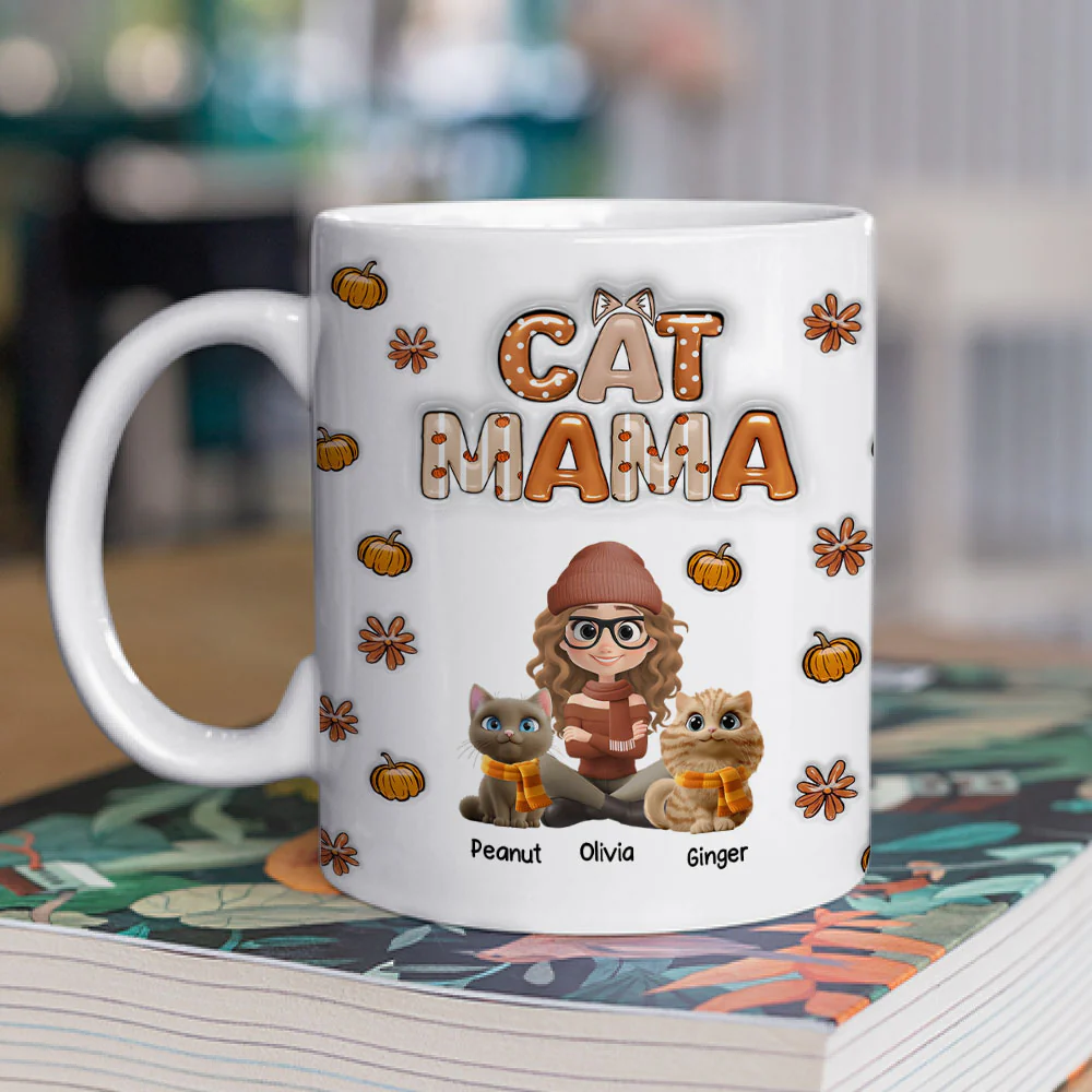 Spicy Cinnamon Cat Ver - Personalized Custom 3D Inflated Effect Mug - Image 2