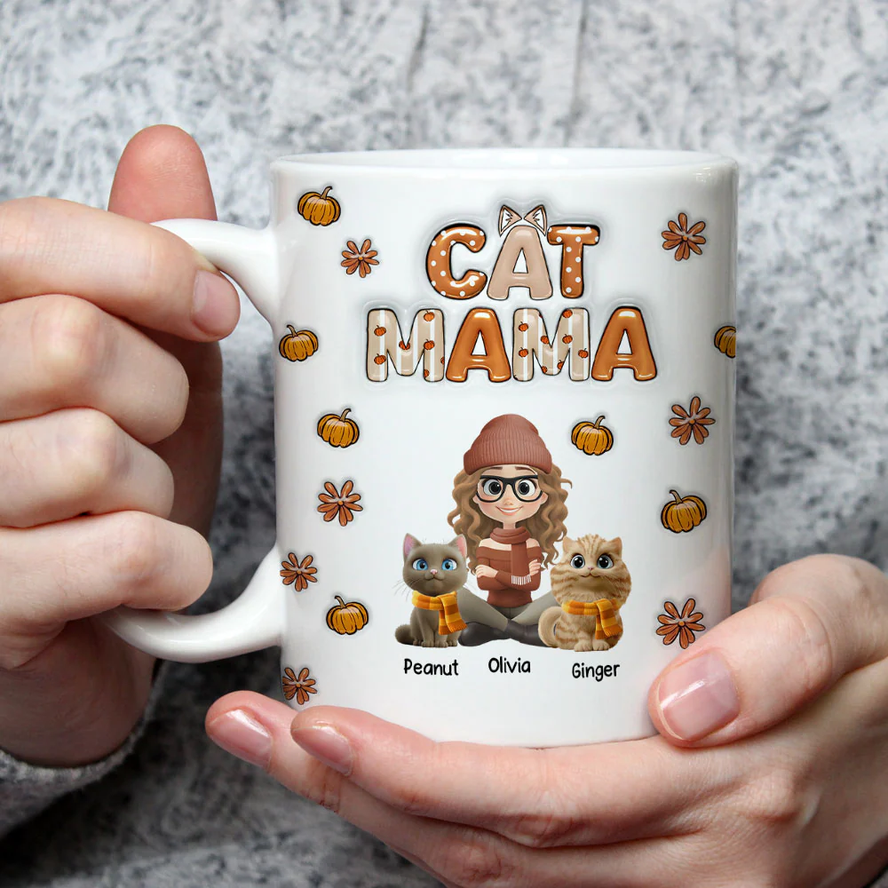 Spicy Cinnamon Cat Ver - Personalized Custom 3D Inflated Effect Mug - Image 3