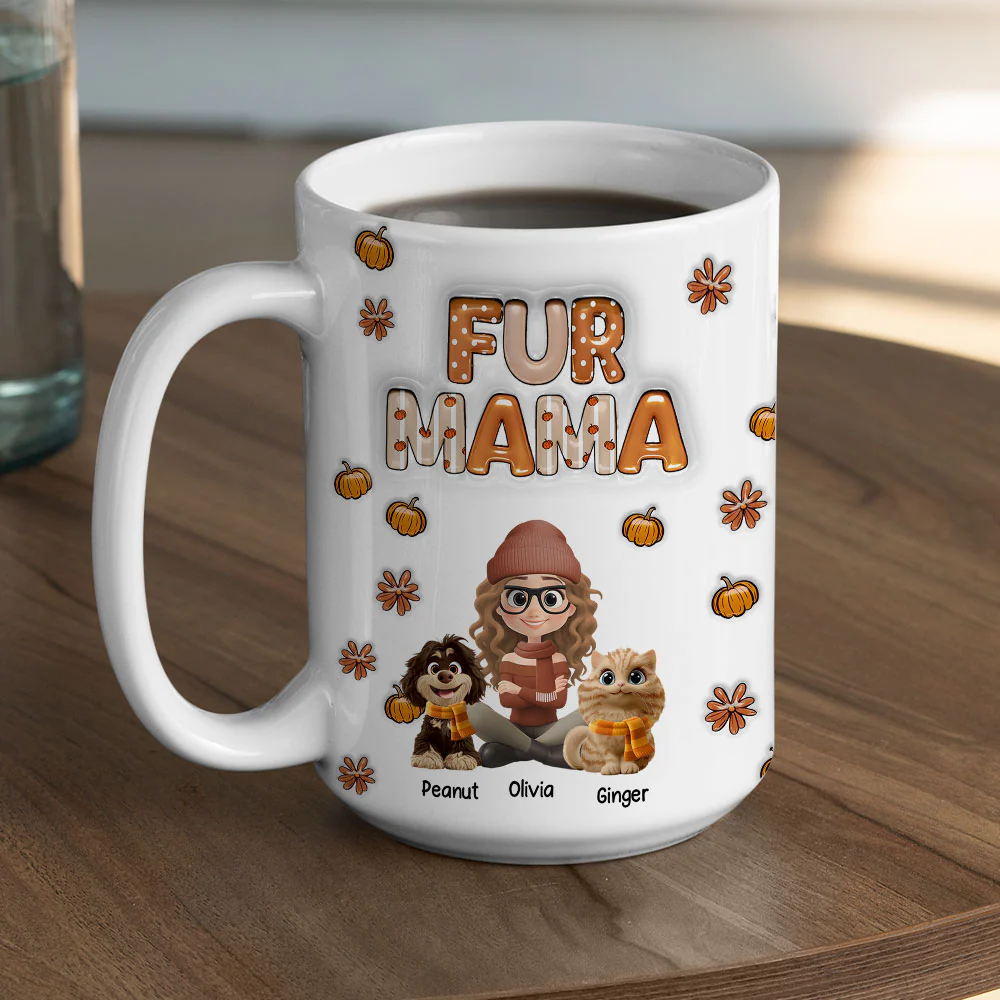 Spicy Cinnamon Fur Ver - Personalized Custom 3D Inflated Effect Mug - Image 4