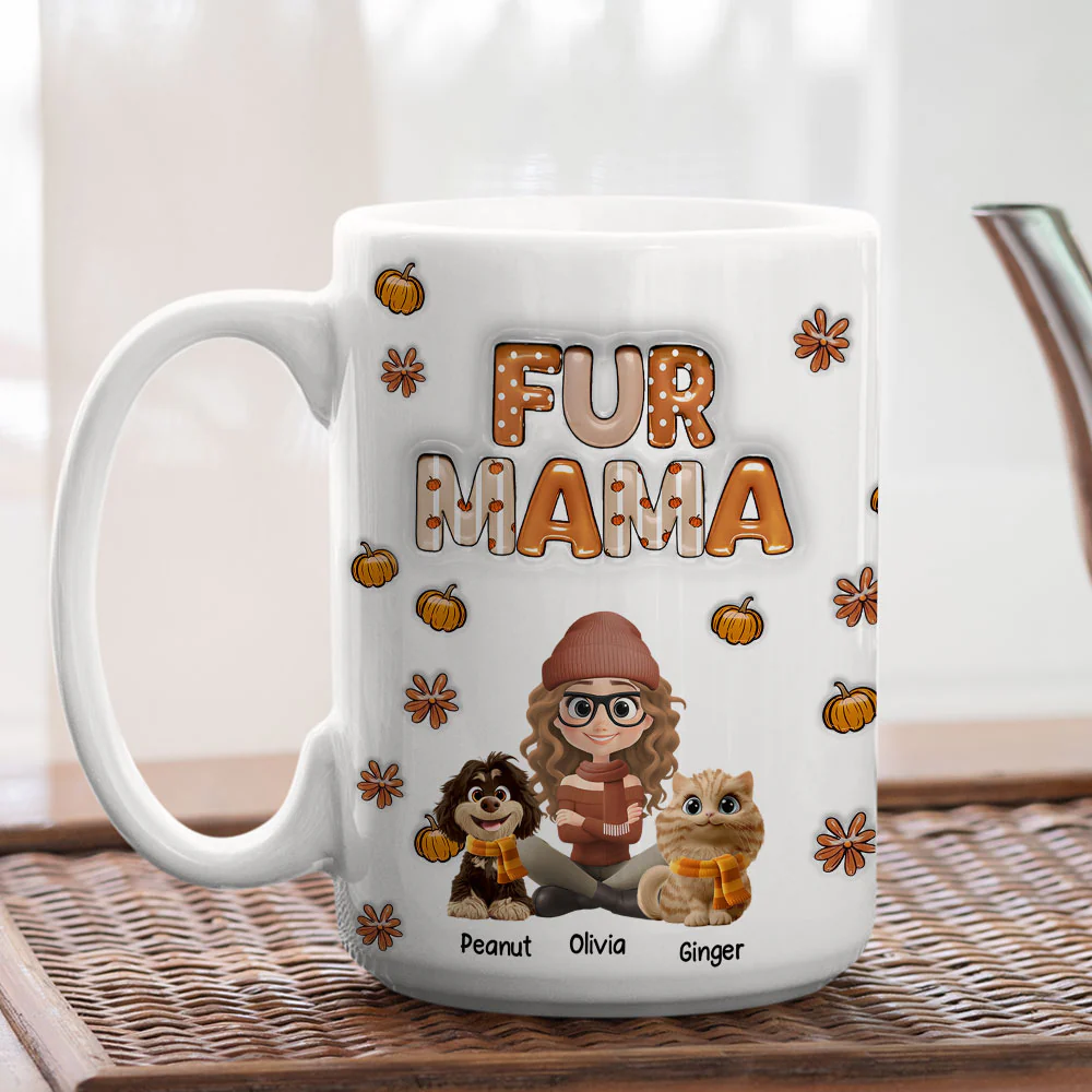 Spicy Cinnamon Fur Ver - Personalized Custom 3D Inflated Effect Mug - Image 6