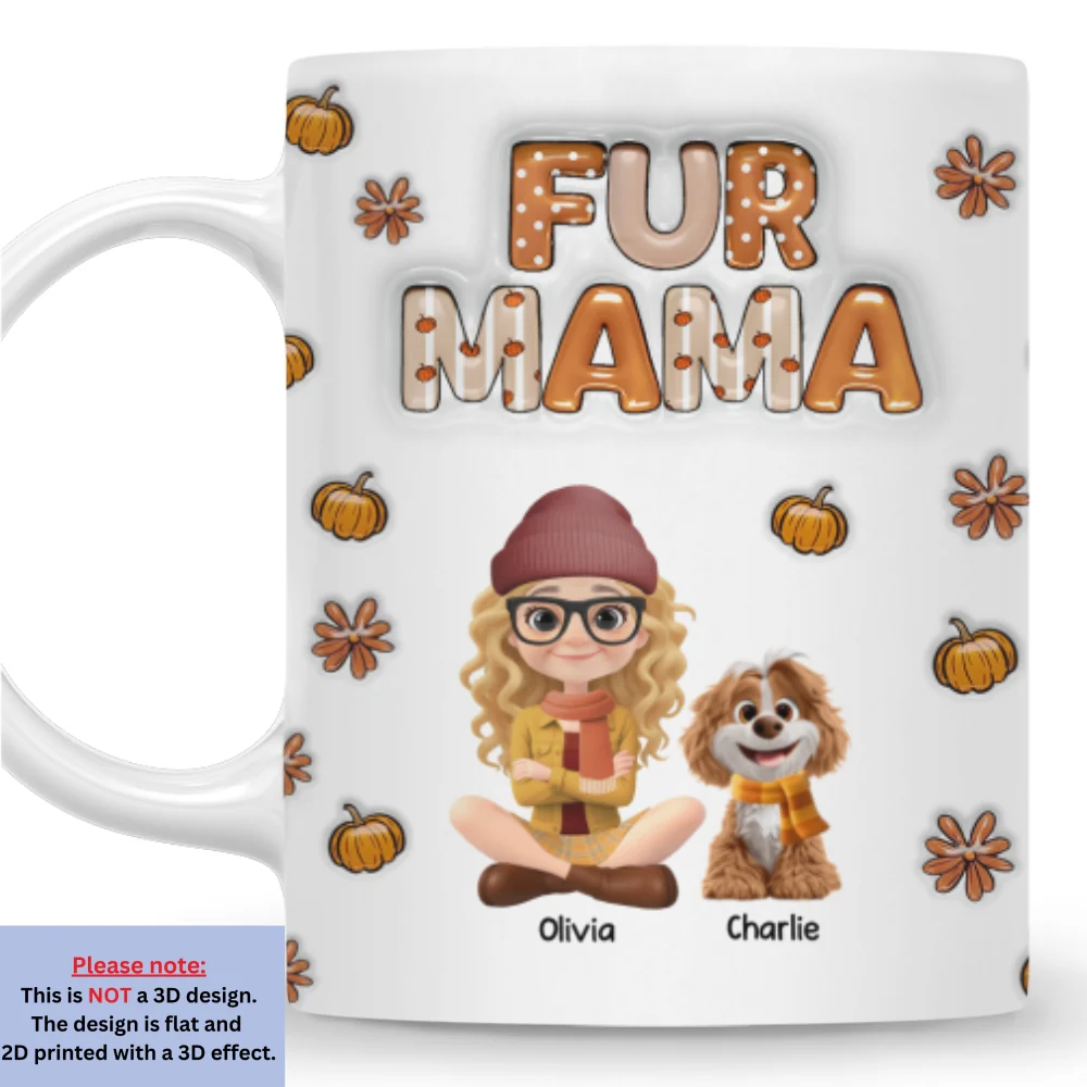 Spicy Cinnamon Fur Ver - Personalized Custom 3D Inflated Effect Mug - Image 8