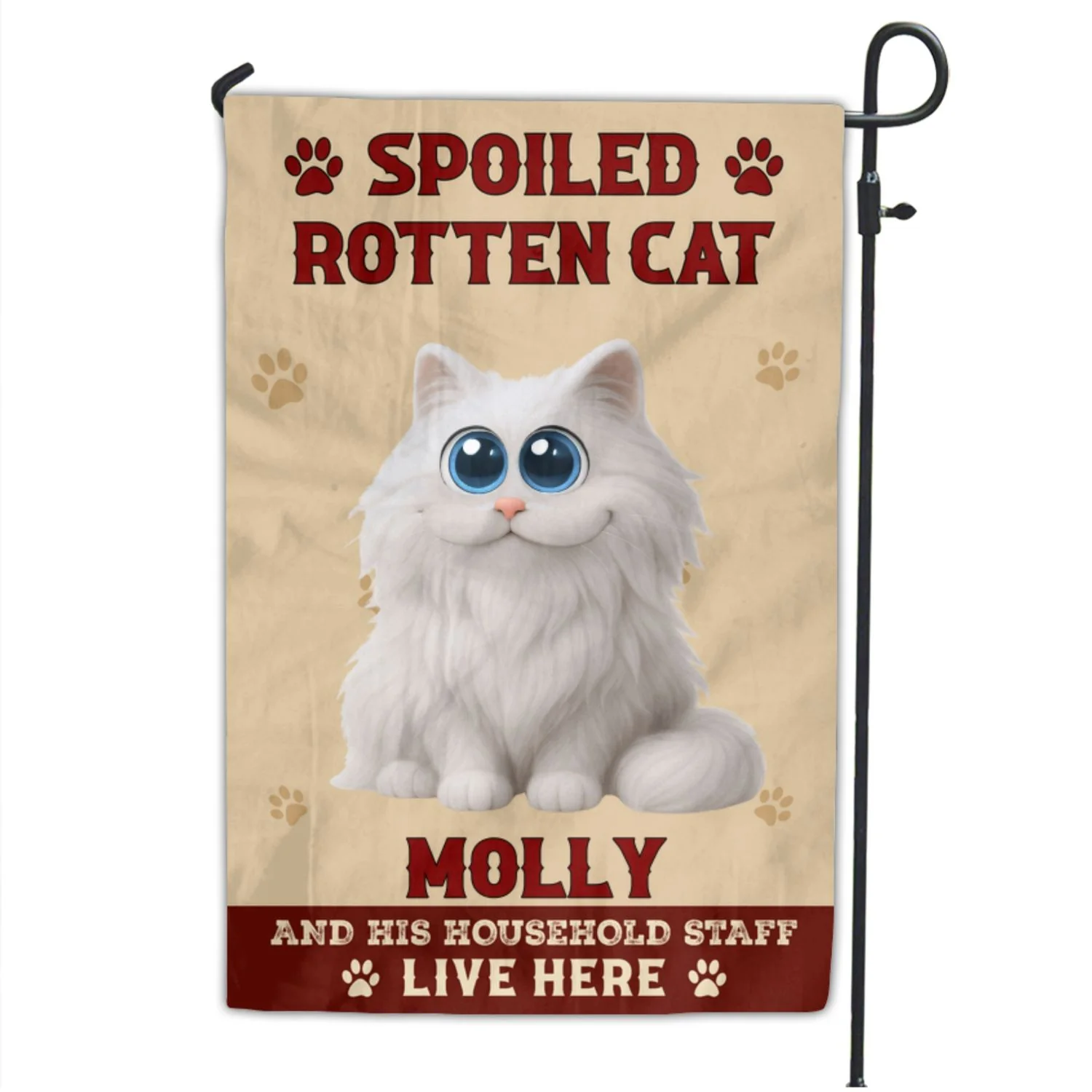 Spoiled Cats Live Here - Personalized Custom Flag - Image 7