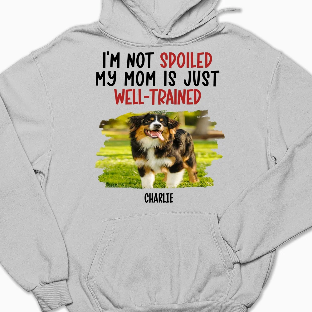 Spoiled Dog And Well Trained Dad Mom Cartoon Photo -Personalized Custom Hoodie - Image 6