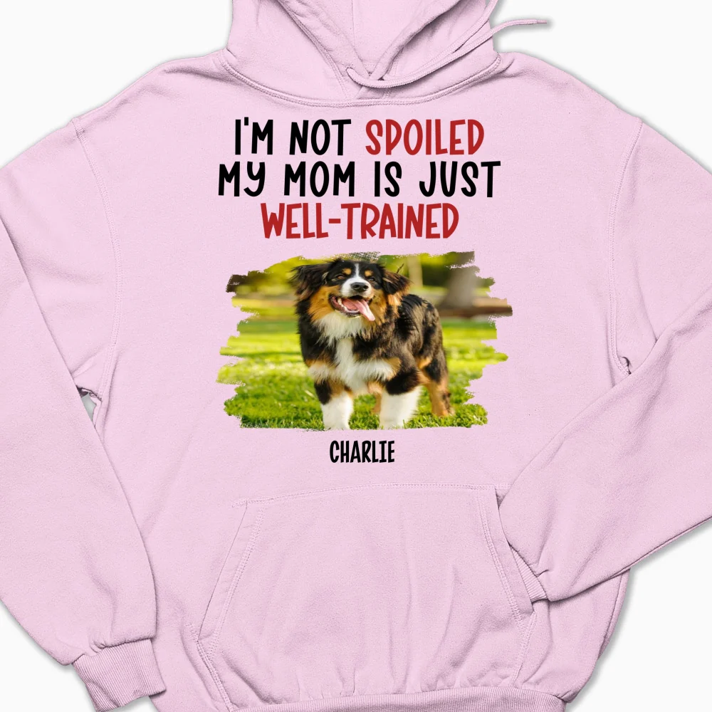 Spoiled Dog And Well Trained Dad Mom Cartoon Photo -Personalized Custom Hoodie - Image 8