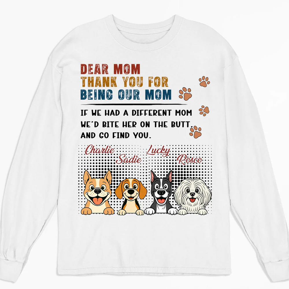 Spoiled Dog Mom Life - Personalized Custom Long Sleeve T-shirt