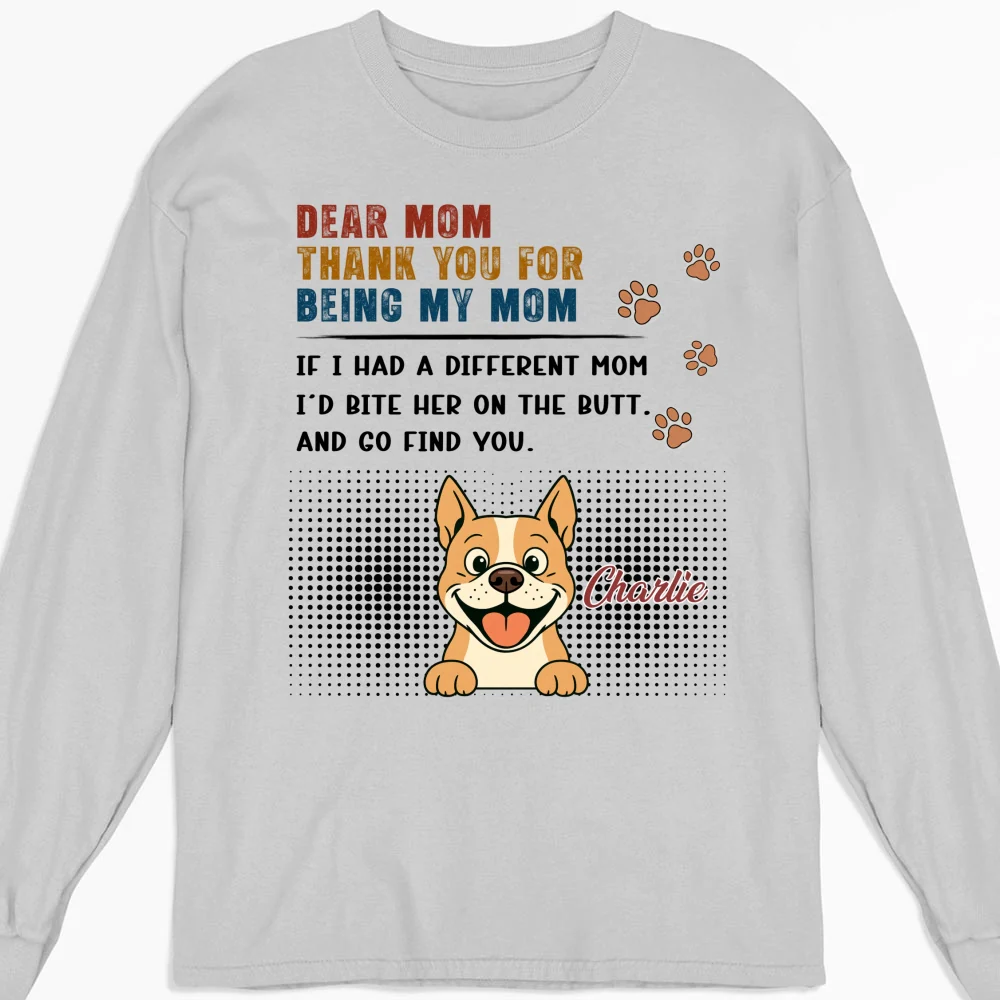 Spoiled Dog Mom Life - Personalized Custom Long Sleeve T-shirt - Image 3