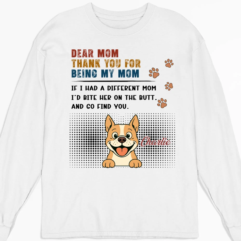 Spoiled Dog Mom Life - Personalized Custom Long Sleeve T-shirt - Image 4