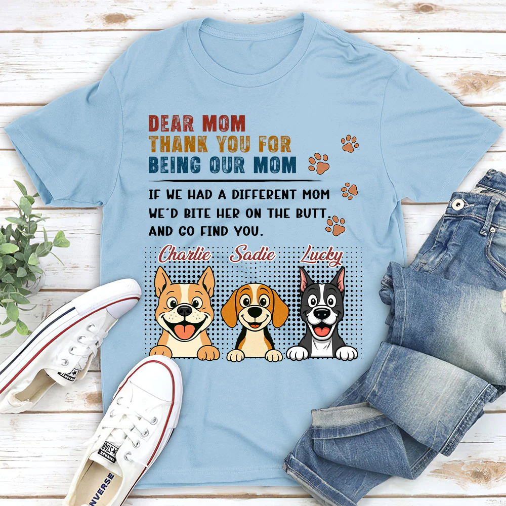 Spoiled Dog Mom Life - Personalized Custom Unisex T-Shirt - Image 4