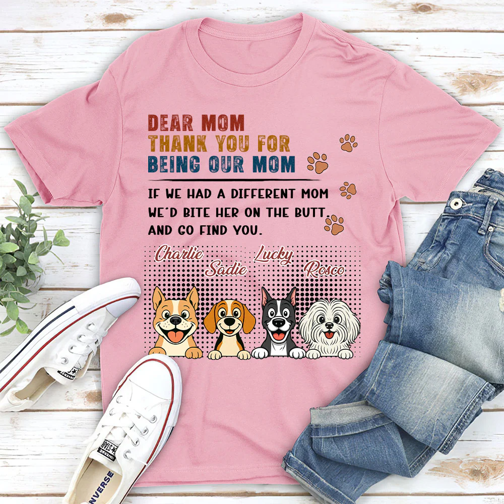 Spoiled Dog Mom Life - Personalized Custom Unisex T-Shirt - Image 5