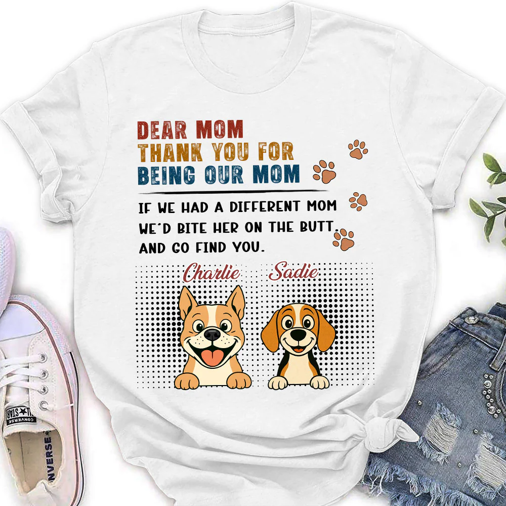 Spoiled Dog Mom Life - Personalized Custom Women's T-shirt - Image 2