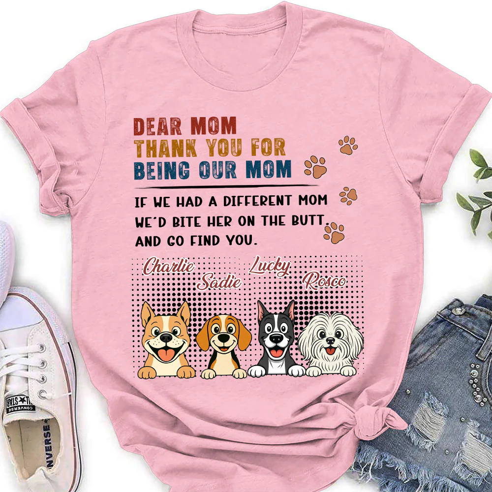 Spoiled Dog Mom Life - Personalized Custom Women's T-shirt - Image 3