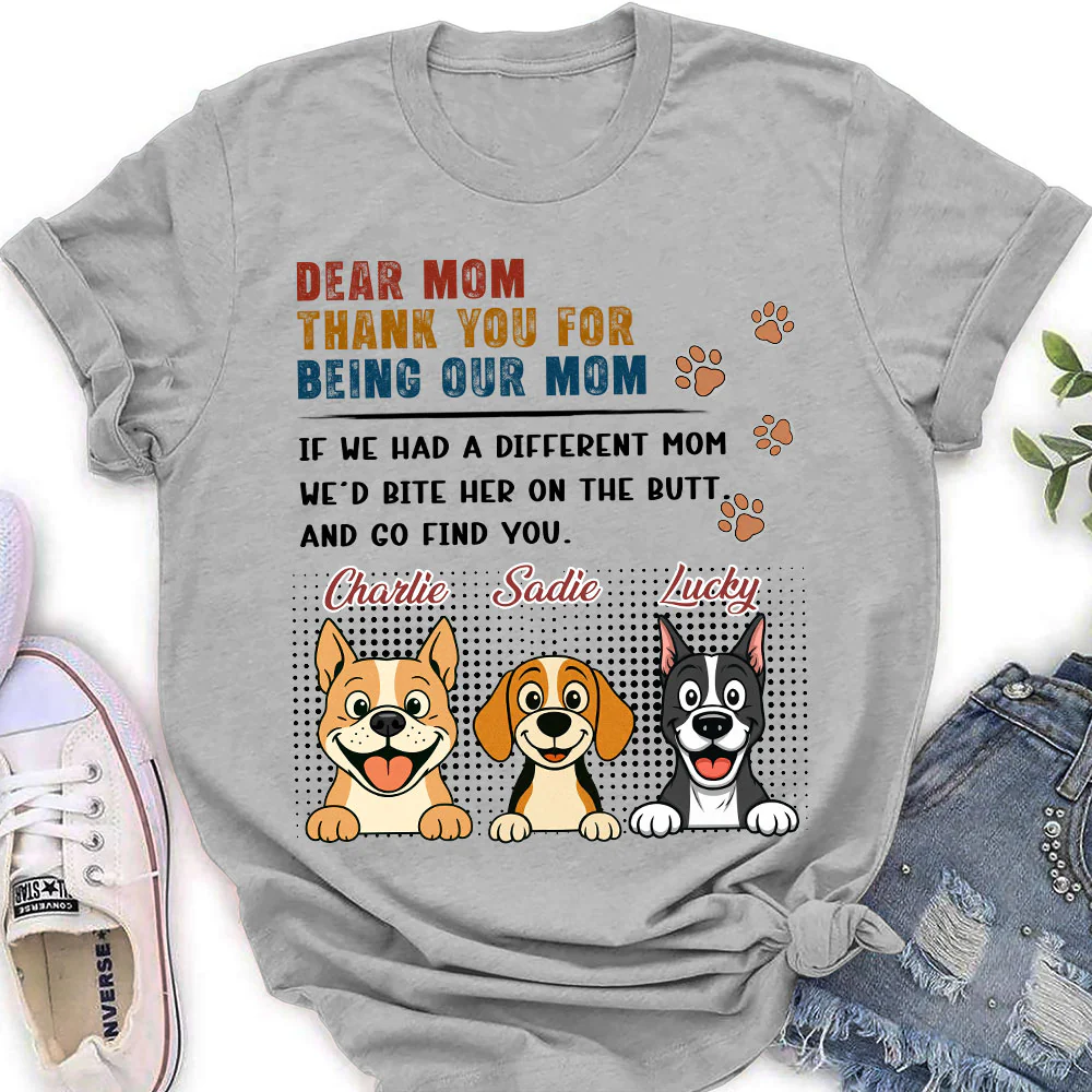 Spoiled Dog Mom Life - Personalized Custom Women's T-shirt - Image 4