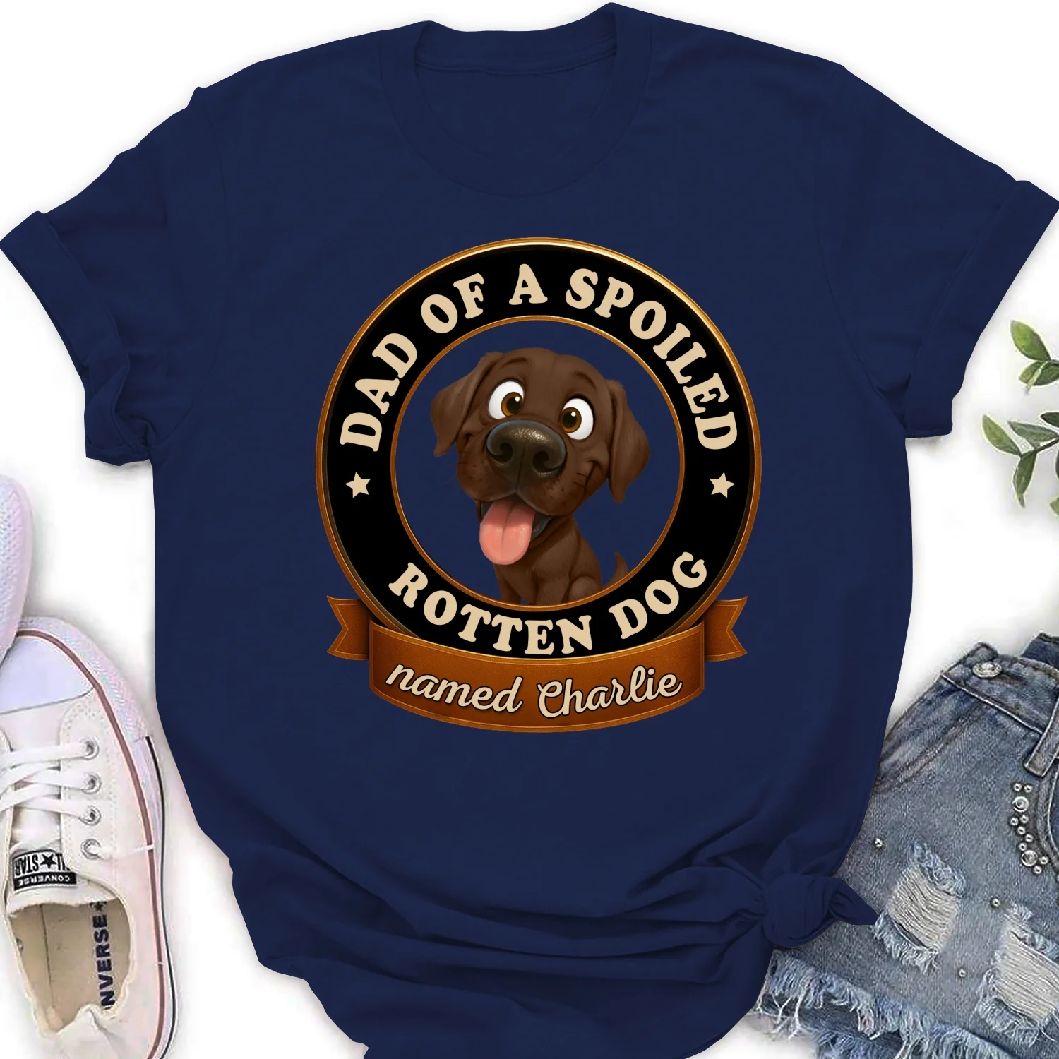 Spoiled Dog - Personalized Custom Women's T-Shirt - Image 4