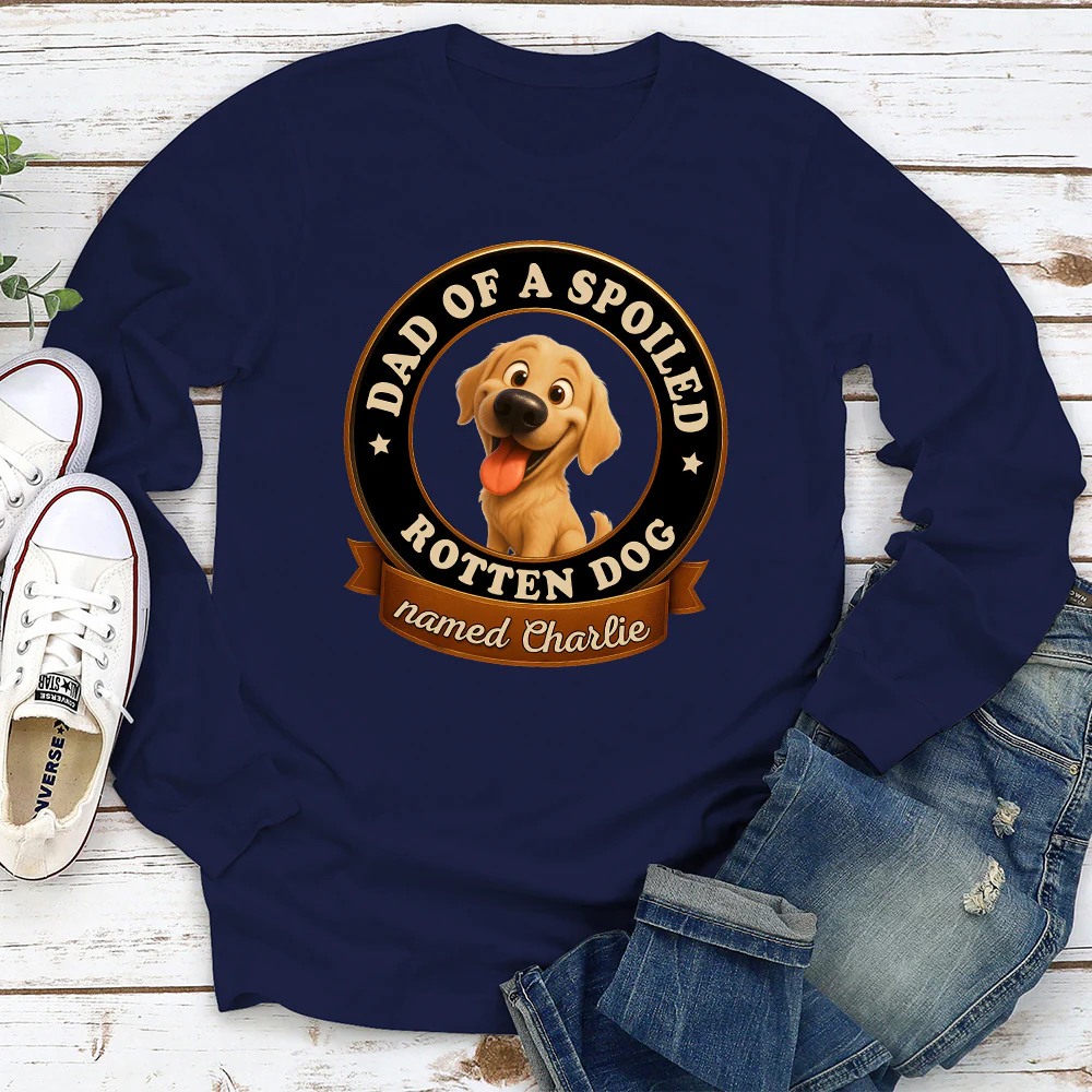 Spoiled Dog - Personalized Custom Long Sleeve T-Shirt - Image 2
