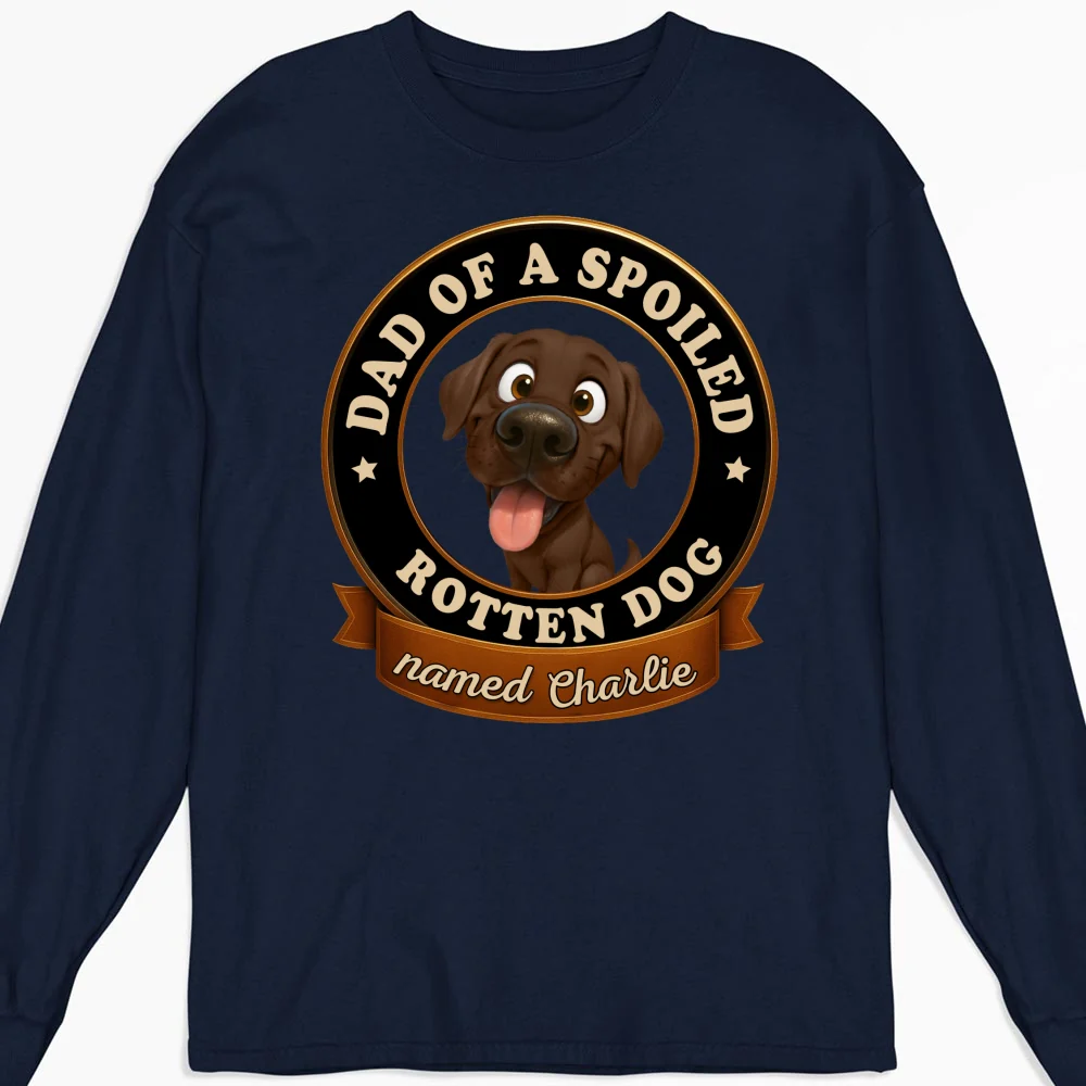 Spoiled Dog - Personalized Custom Long Sleeve T-Shirt - Image 5