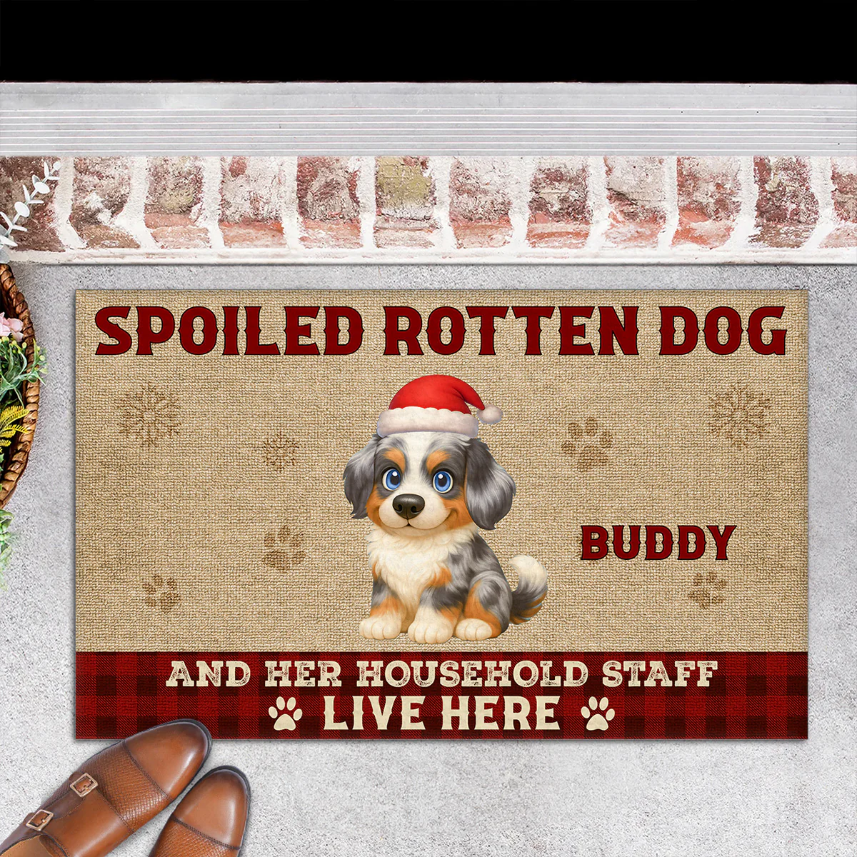 Spoiled Dogs Live Under The Chimney - Personalized Custom Doormat - Image 6