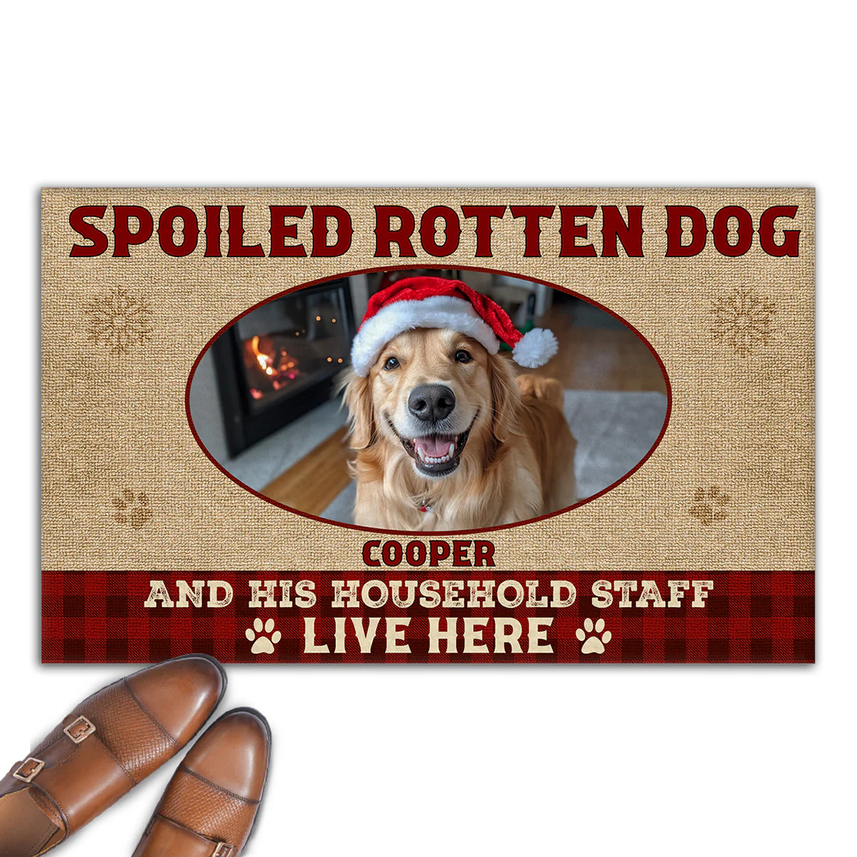 Spoiled Dogs Live Under The Chimney Photo - Personalized Custom Doormat