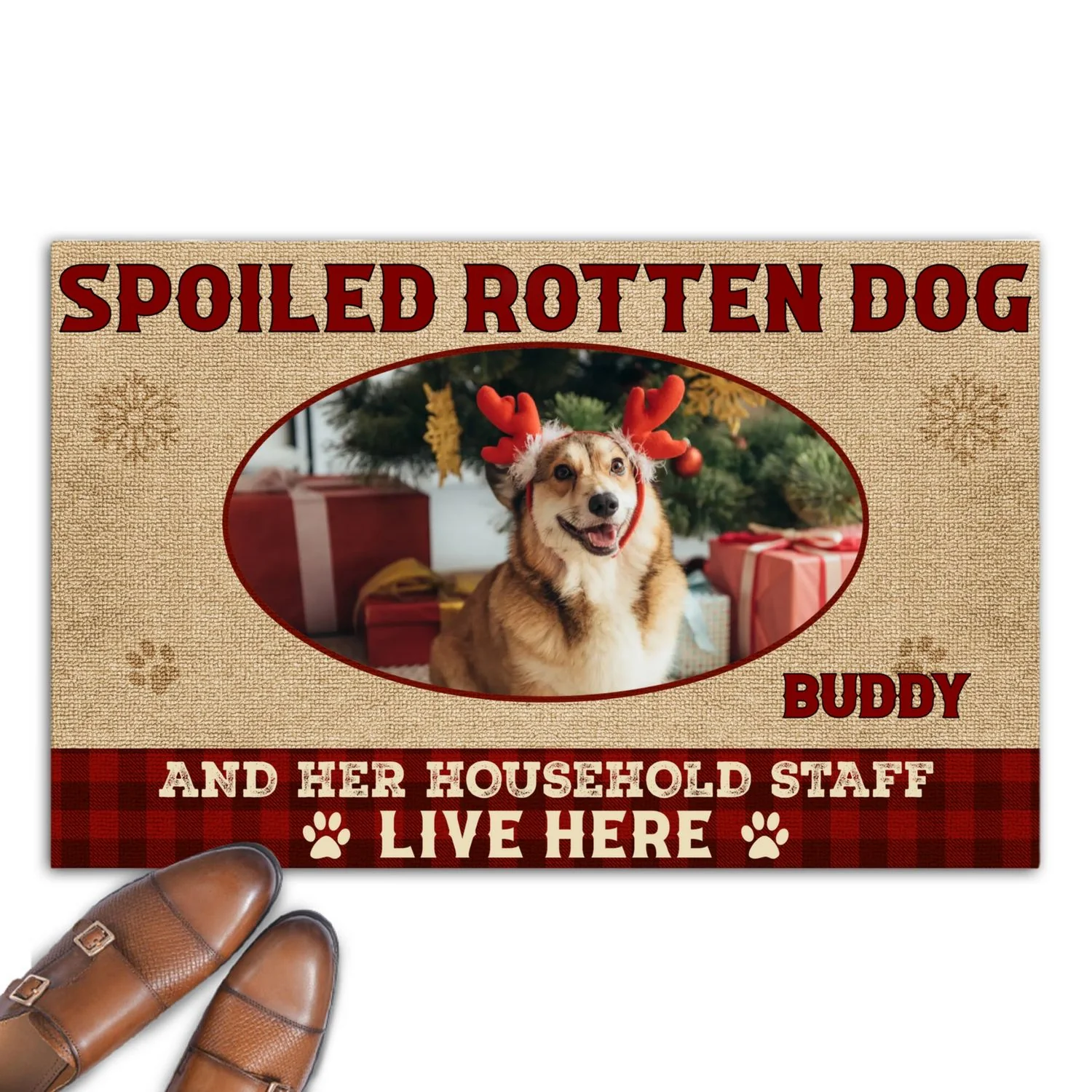 Spoiled Dogs Live Under The Chimney Photo - Personalized Custom Doormat - Image 3