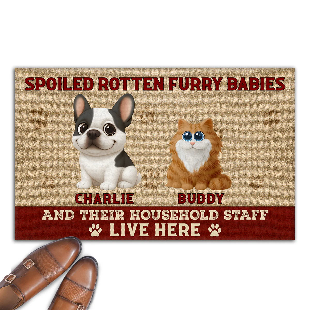 Spoiled Ones Live Here - Personalized Custom Doormat