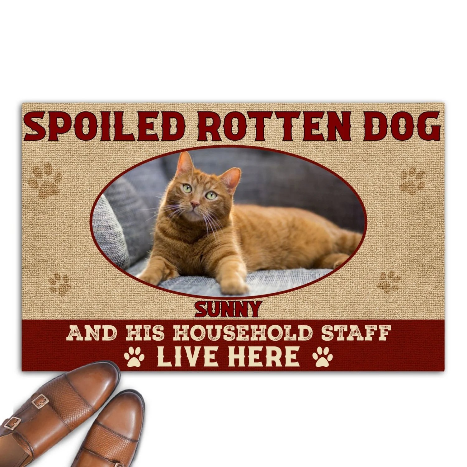 Spoiled Ones Live Here Photo - Personalized Custom Doormat - Image 4