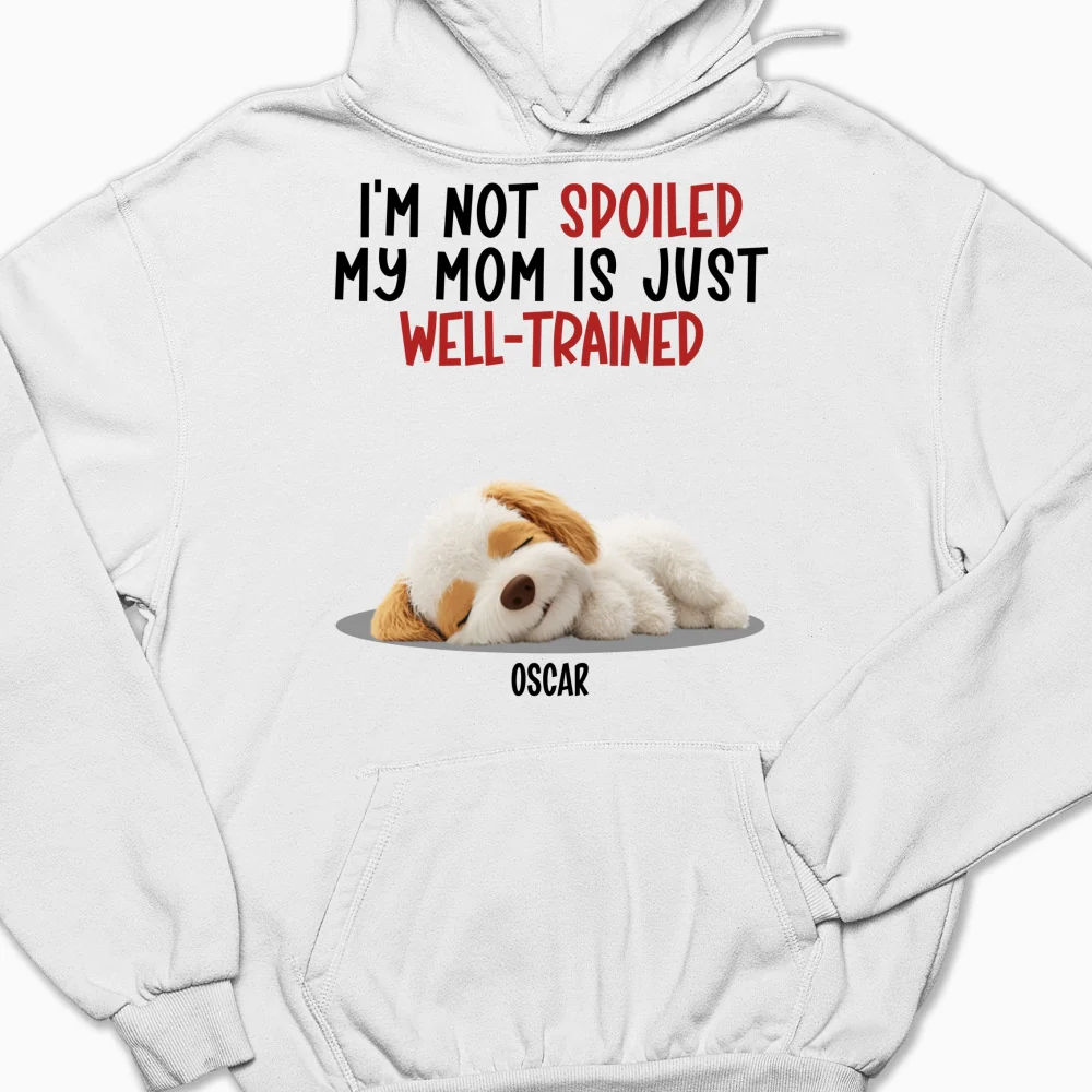 Spoiled Pet And Well Trained Dad Mom Cartoon - Personalized Custom Hoodie - Image 4