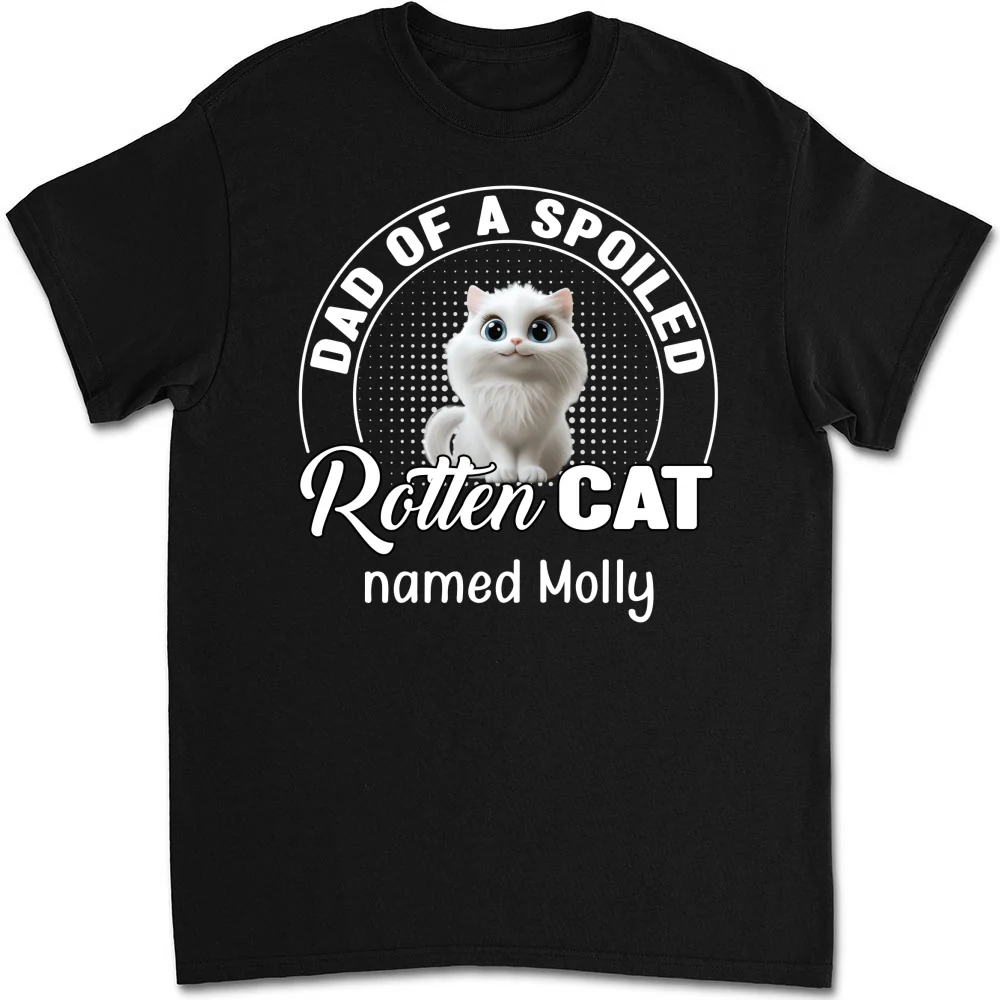 Spoiled Rotten Cat Chibi Cartoon - Personalized Custom Unisex T-shirt - Image 6