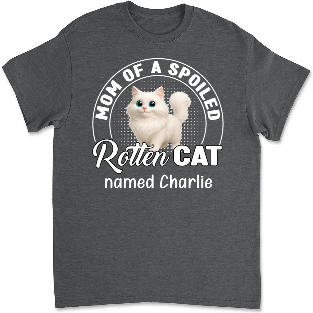 Spoiled Rotten Cat Chibi Cartoon Ver Standing - Personalized Custom Unisex T-shirt - Image 10