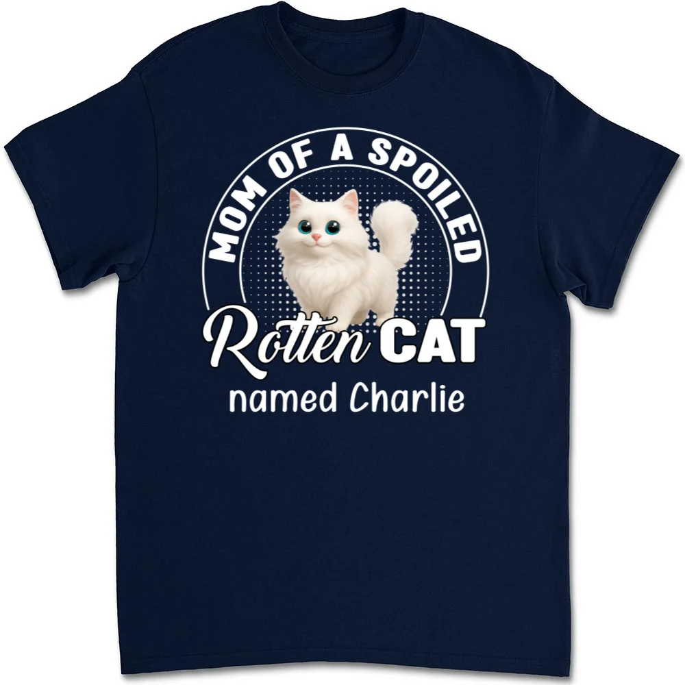 Spoiled Rotten Cat Chibi Cartoon Ver Standing - Personalized Custom Unisex T-shirt - Image 7