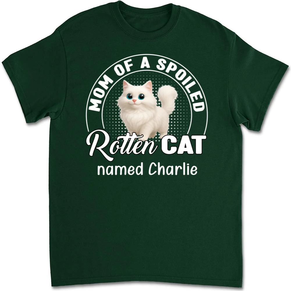 Spoiled Rotten Cat Chibi Cartoon Ver Standing - Personalized Custom Unisex T-shirt - Image 8
