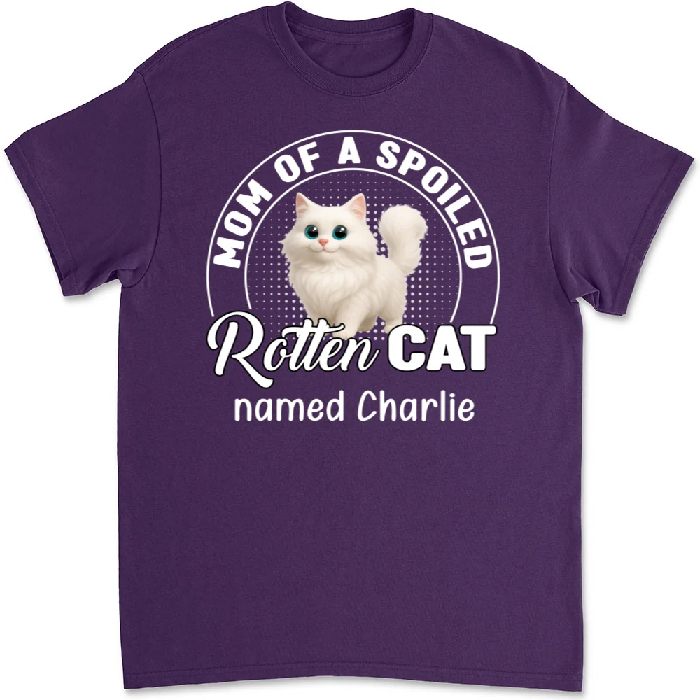 Spoiled Rotten Cat Chibi Cartoon Ver Standing - Personalized Custom Unisex T-shirt - Image 9