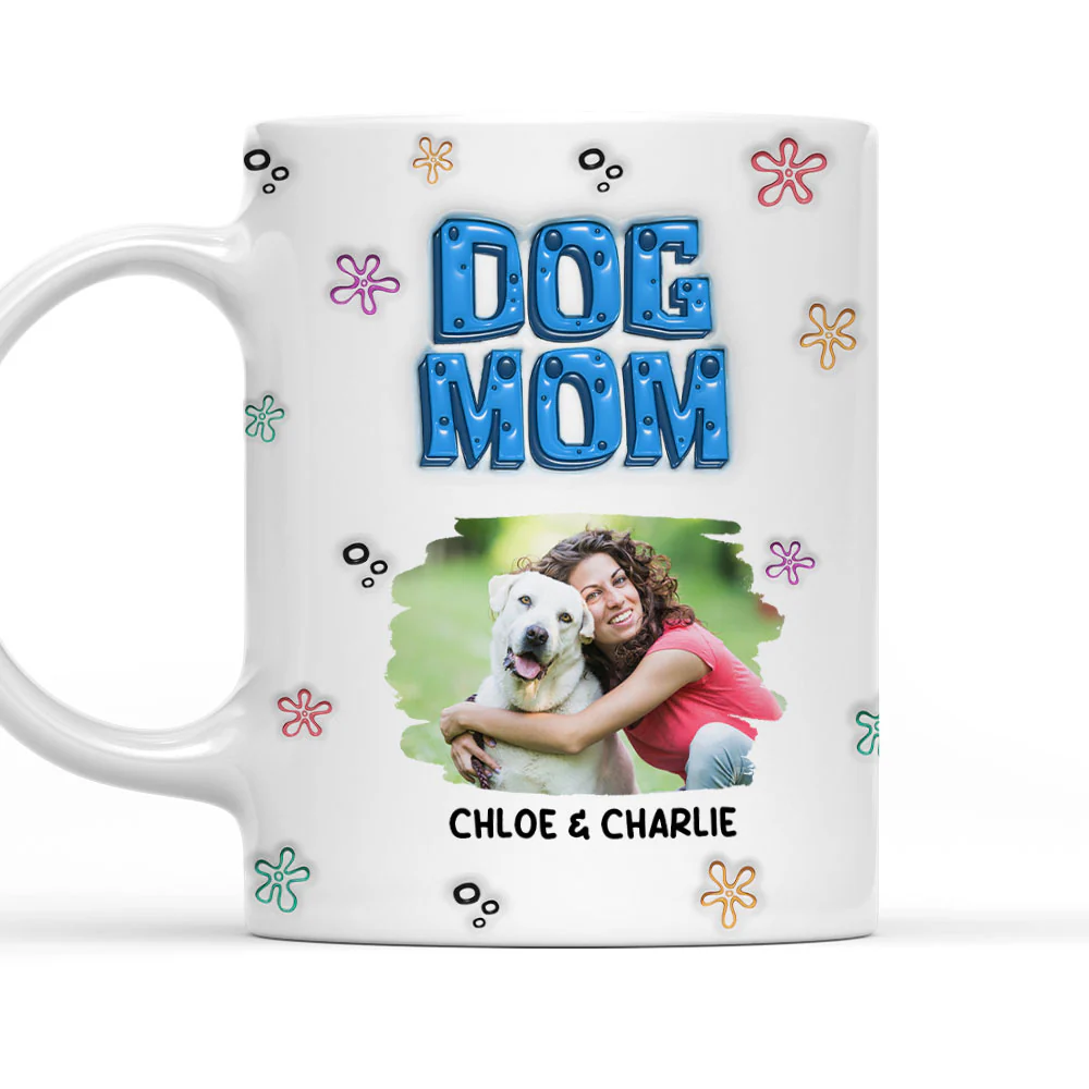 Sponge Dog Mom Photo - Personalized Custom 3D Inflated Effect Mug