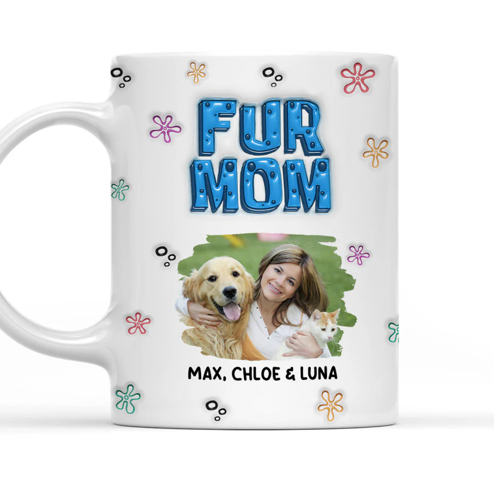 Sponge Fur Mom Photo - Personalized Custom 3D Inflated Effect Mug