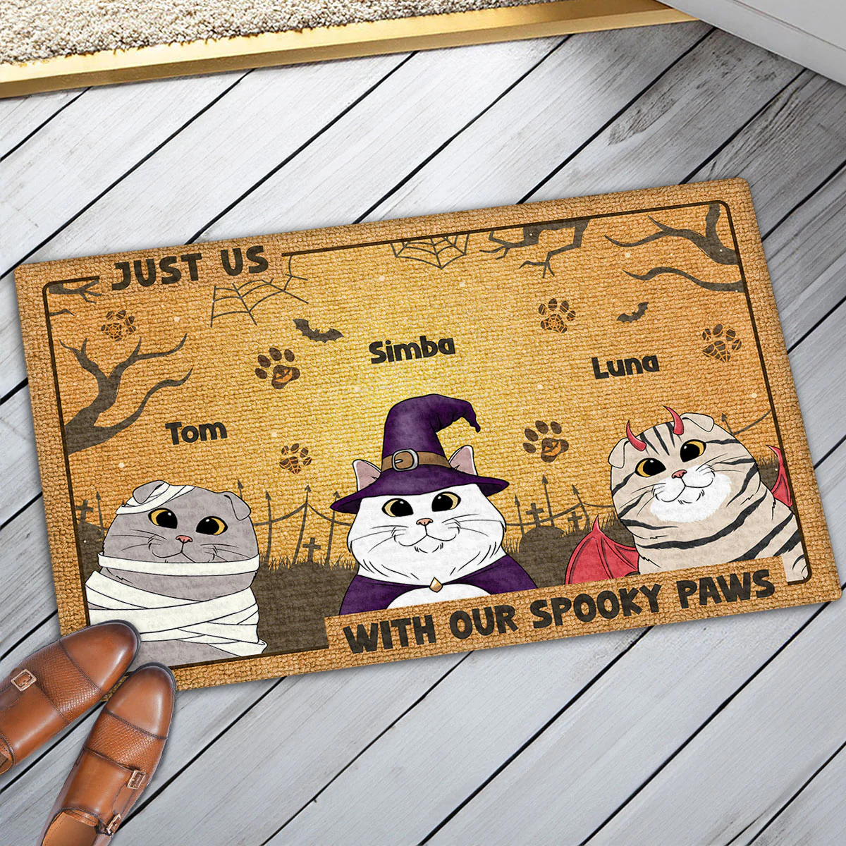 Spooky Paws - Personalized Custom Doormat - Image 2