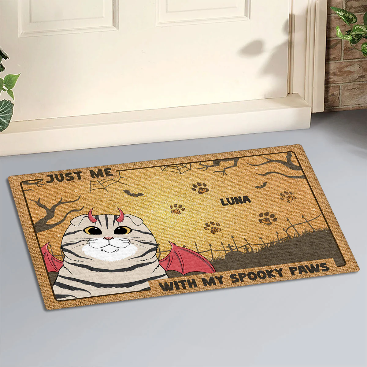 Spooky Paws - Personalized Custom Doormat - Image 3