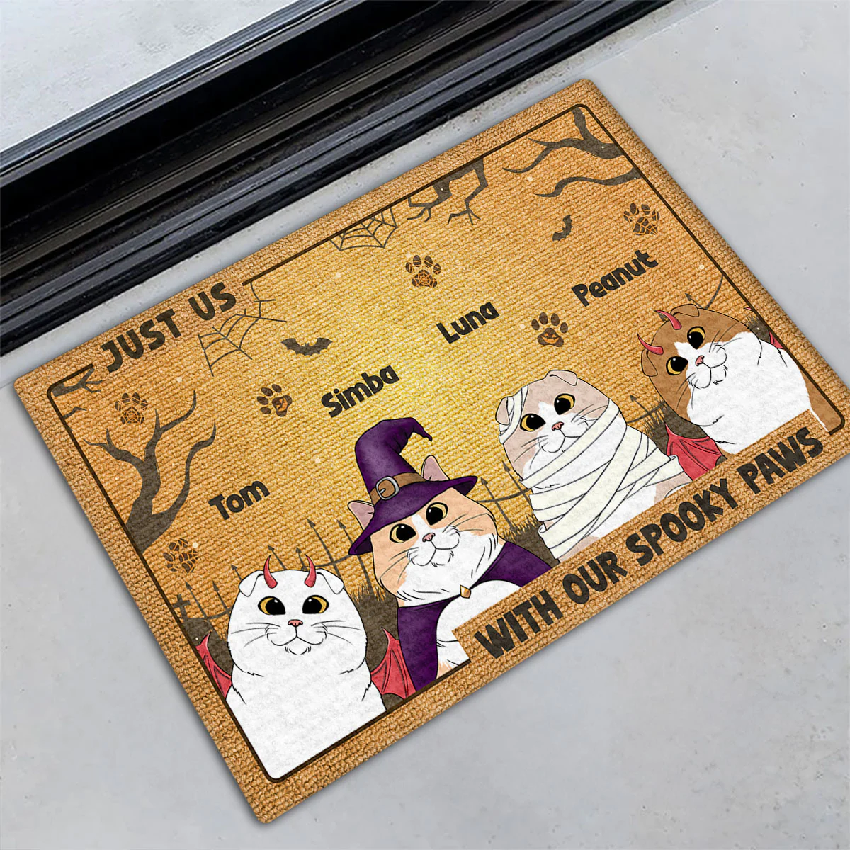 Spooky Paws - Personalized Custom Doormat - Image 4